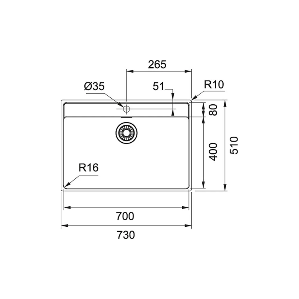Νεροχύτης ανοξείδωτος FRANKE MARIS MRX 210 TL 73x51 3040100223 2 Νεροχύτης ανοξείδωτος FRANKE MARIS MRX 210 TL 73x51 3040100223 - Image 2