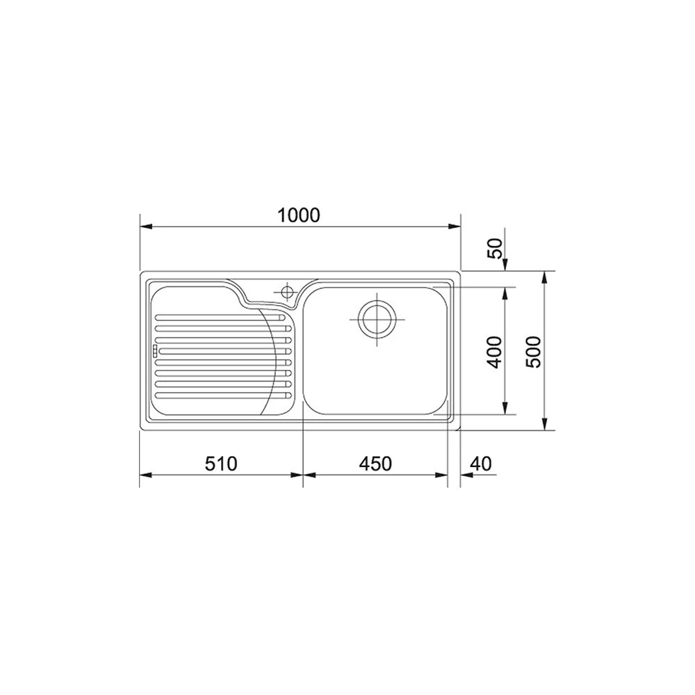 Νεροχύτης ανοξείδωτος FRANKE NEW INFINITO INX 611-N 100x50 Ραβδώσεις Αριστερά 3011464107 2 Νεροχύτης ανοξείδωτος FRANKE NEW INFINITO INX 611-N 100x50 Ραβδώσεις Αριστερά 3011464107 - Image 2
