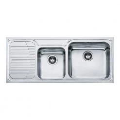 Νεροχύτης ανοξείδωτος FRANKE NEW INFINITO INX 621-N 116x50 Ραβδώσεις Αριστερά 3011460107