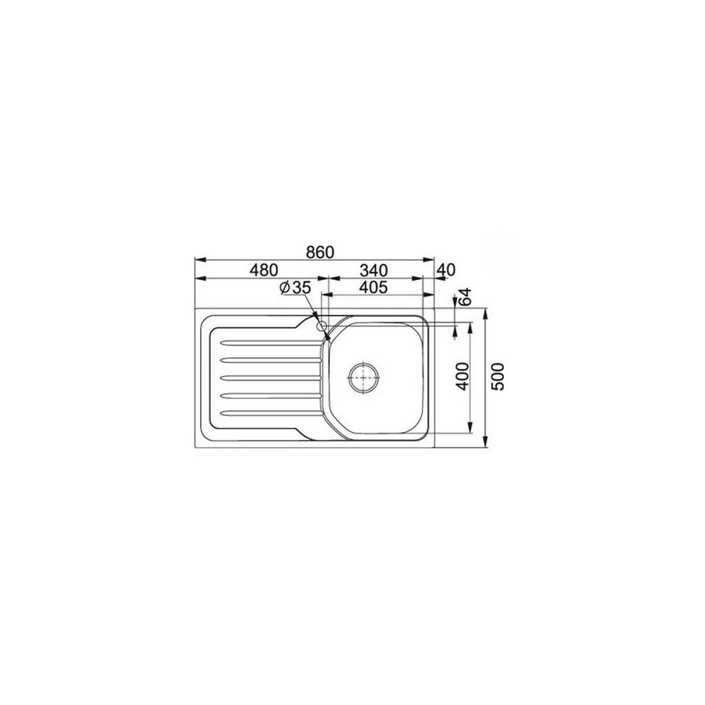 Νεροχύτης ανοξείδωτος FRANKE NEW VALUE OLX 611-86 λείος 86x50 3011551002 2 Νεροχύτης ανοξείδωτος FRANKE NEW VALUE OLX 611-86 λείος 86x50 3011551002 - Image 2