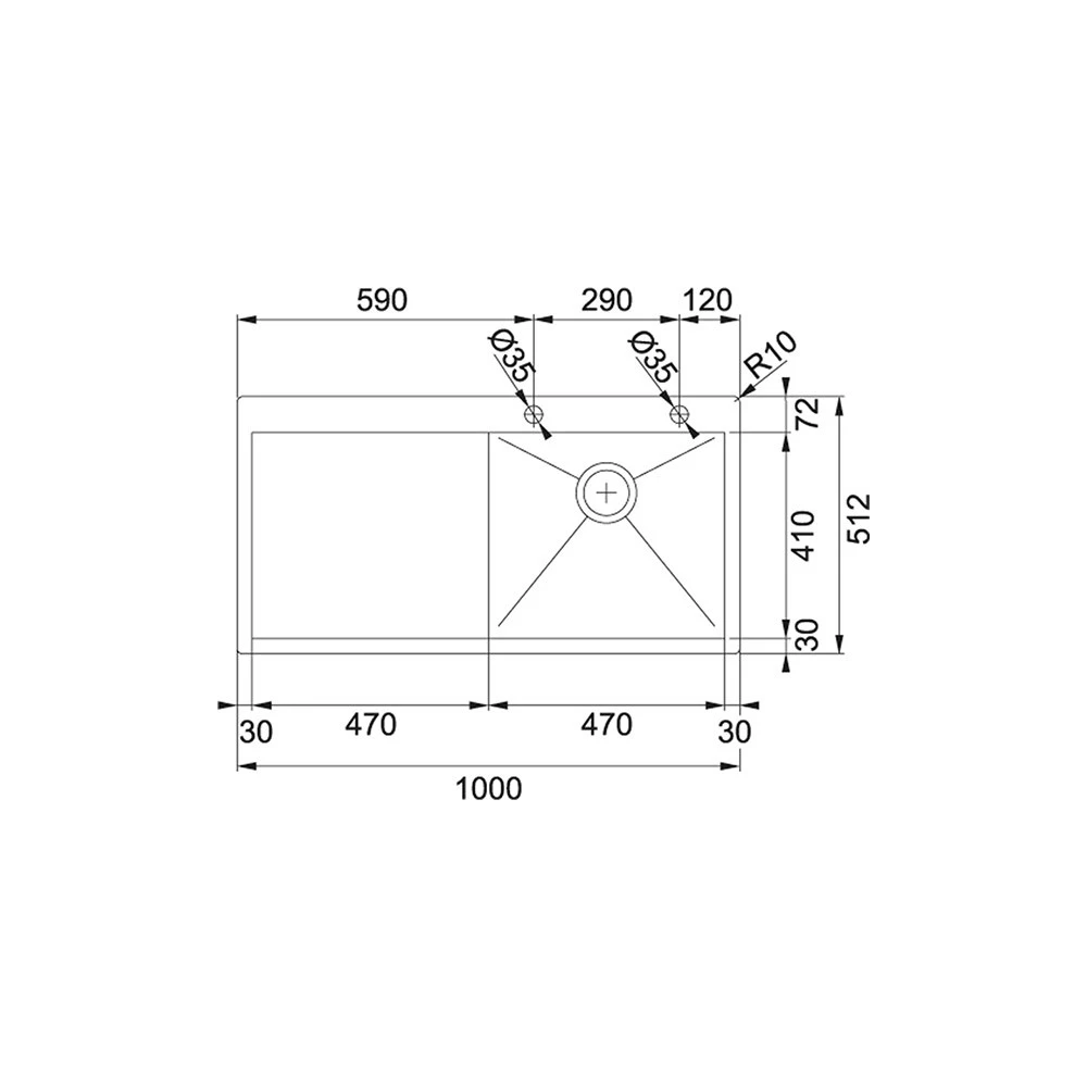 Νεροχύτης ανοξείδωτος FRANKE PLANAR PPX 211 TL 100x51,2 Ραβδώσεις Αριστερά 3011533465 2 Νεροχύτης ανοξείδωτος FRANKE PLANAR PPX 211 TL 100x51,2 Ραβδώσεις Αριστερά 3011533465 - Image 2