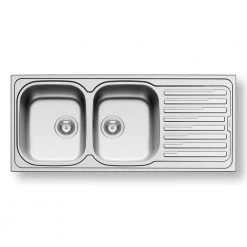 Νεροχύτης ανοξείδωτος PYRAMIS AMALTIA 2B 1D 116x50 107118201