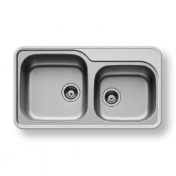 Νεροχύτης ανοξείδωτος PYRAMIS SPACE MID 2B 86x48 108716301