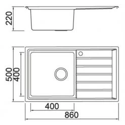 Νεροχύτης ανοξείδωτος ένθετος KARAG BL 654 86x50 Σατινέ -Ανοξείδωτοι Κατάστημα νεροχύτης ανοξείδωτος ένθετος karag bl 654 86x50 σατινέ 1
