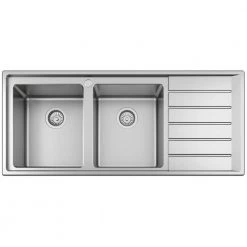 Νεροχύτης ανοξείδωτος ένθετος KARAG BL 658 116x50 Σατινέ