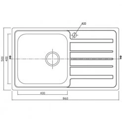 Νεροχύτης ανοξείδωτος ένθετος KARAG BL 802 86x50 Σατινέ -Ανοξείδωτοι Κατάστημα νεροχύτης ανοξείδωτος ένθετος karag bl 802 86x50 σατινέ 1