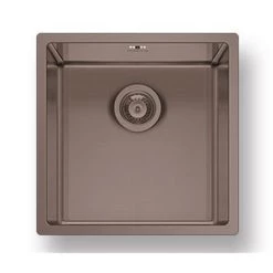 Νεροχύτης ανοξείδωτος ισόπεδος PYRAMIS ASTRIS COLORA 44x44 Χάλκινος 101055301