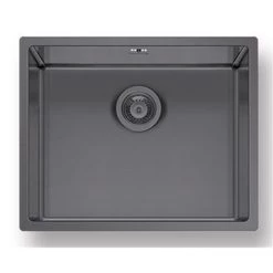 Νεροχύτης ανοξείδωτος ισόπεδος PYRAMIS ASTRIS COLORA 54x44 GUN METAL 101055801