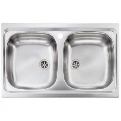 Νεροχύτης ανοξείδωτος λείος SANITEC MONDIAL 11502 79x50