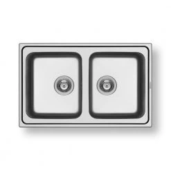 Νεροχύτης ανοξείδωτος σαγρέ PYRAMIS ALEA 2B 79x50 107155301