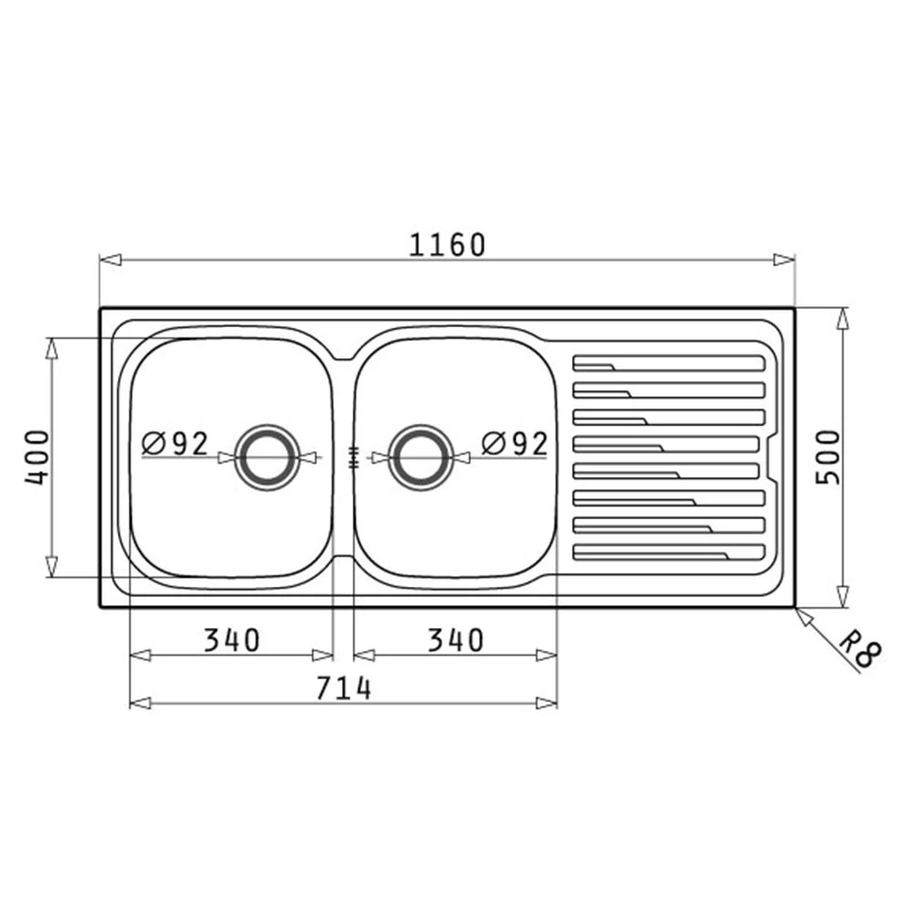 Νεροχύτης ανοξείδωτος σαγρέ PYRAMIS AMALTIA 2B 1D 116x50 107119201 2 Νεροχύτης ανοξείδωτος σαγρέ PYRAMIS AMALTIA 2B 1D 116x50 107119201 - Image 2