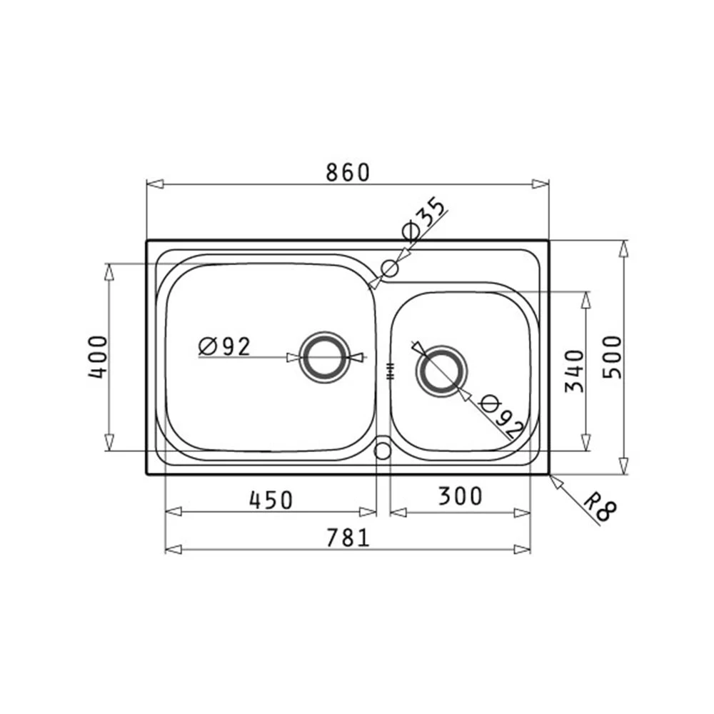 Νεροχύτης ανοξείδωτος σαγρέ PYRAMIS AMALTIA PLUS 2B 86x50 107125101 2 Νεροχύτης ανοξείδωτος σαγρέ PYRAMIS AMALTIA PLUS 2B 86x50 107125101 - Image 2