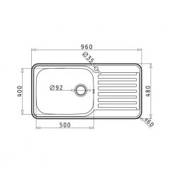 Νεροχύτης ανοξείδωτος σαγρέ PYRAMIS SPACE PLUS 1B 1D 96x48 108722601 -Ανοξείδωτοι Κατάστημα νεροχύτης ανοξείδωτος σαγρέ pyramis space plus 1b 1d 96x48 108722601 1