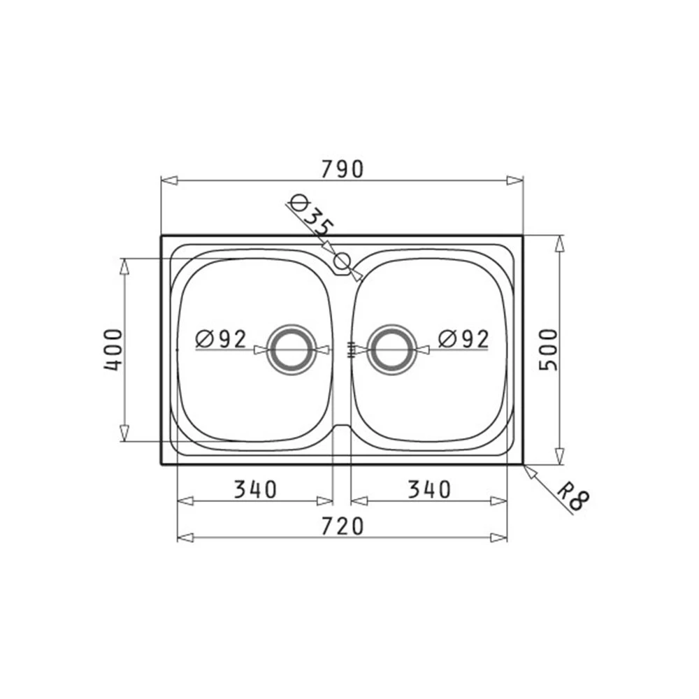Νεροχύτης ανοξείδωτος σαγρέ PYRAMIS SPARTA 2B 79x50 100131101 2 Νεροχύτης ανοξείδωτος σαγρέ PYRAMIS SPARTA 2B 79x50 100131101 - Image 2