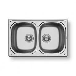 Νεροχύτης ανοξείδωτος σαγρέ PYRAMIS SPARTA 2B 79x50 100131101