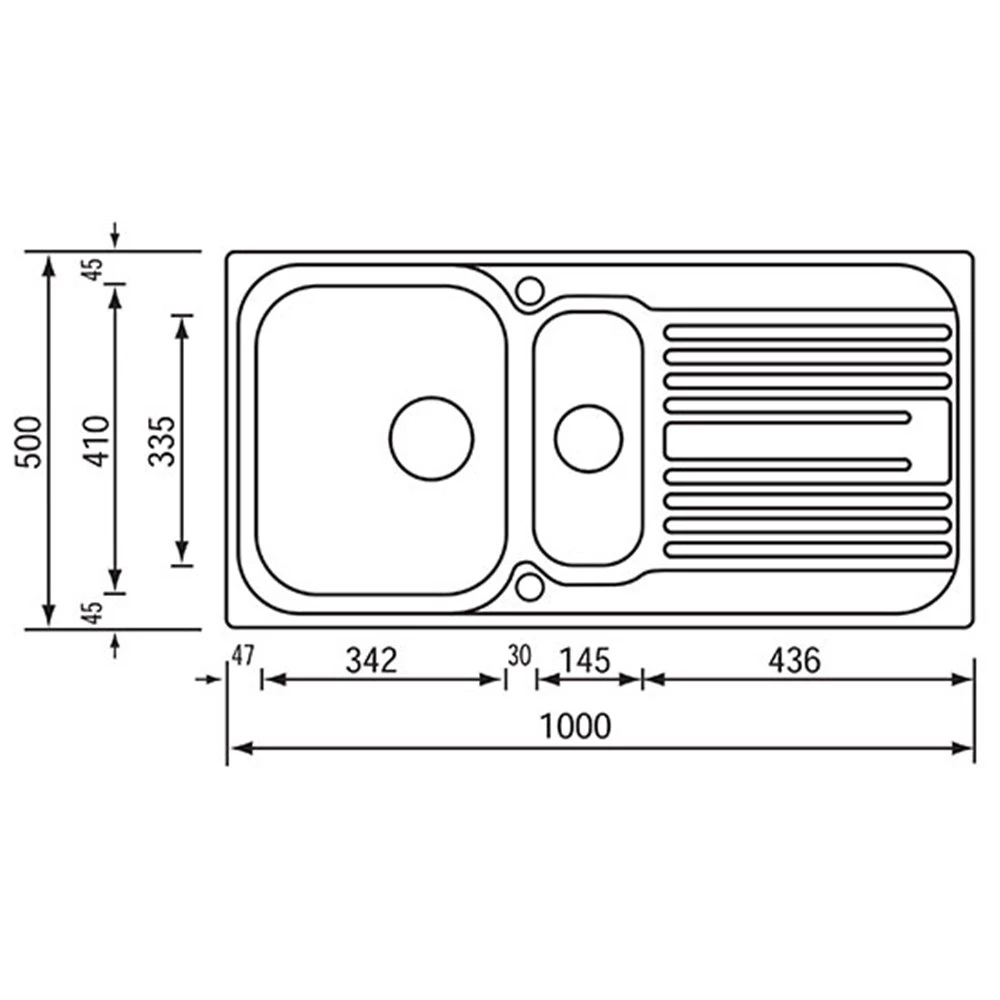Νεροχύτης ανοξείδωτος σαγρέ SANITEC ATLANTIC 10695 100x50 2 Νεροχύτης ανοξείδωτος σαγρέ SANITEC ATLANTIC 10695 100x50 - Image 2