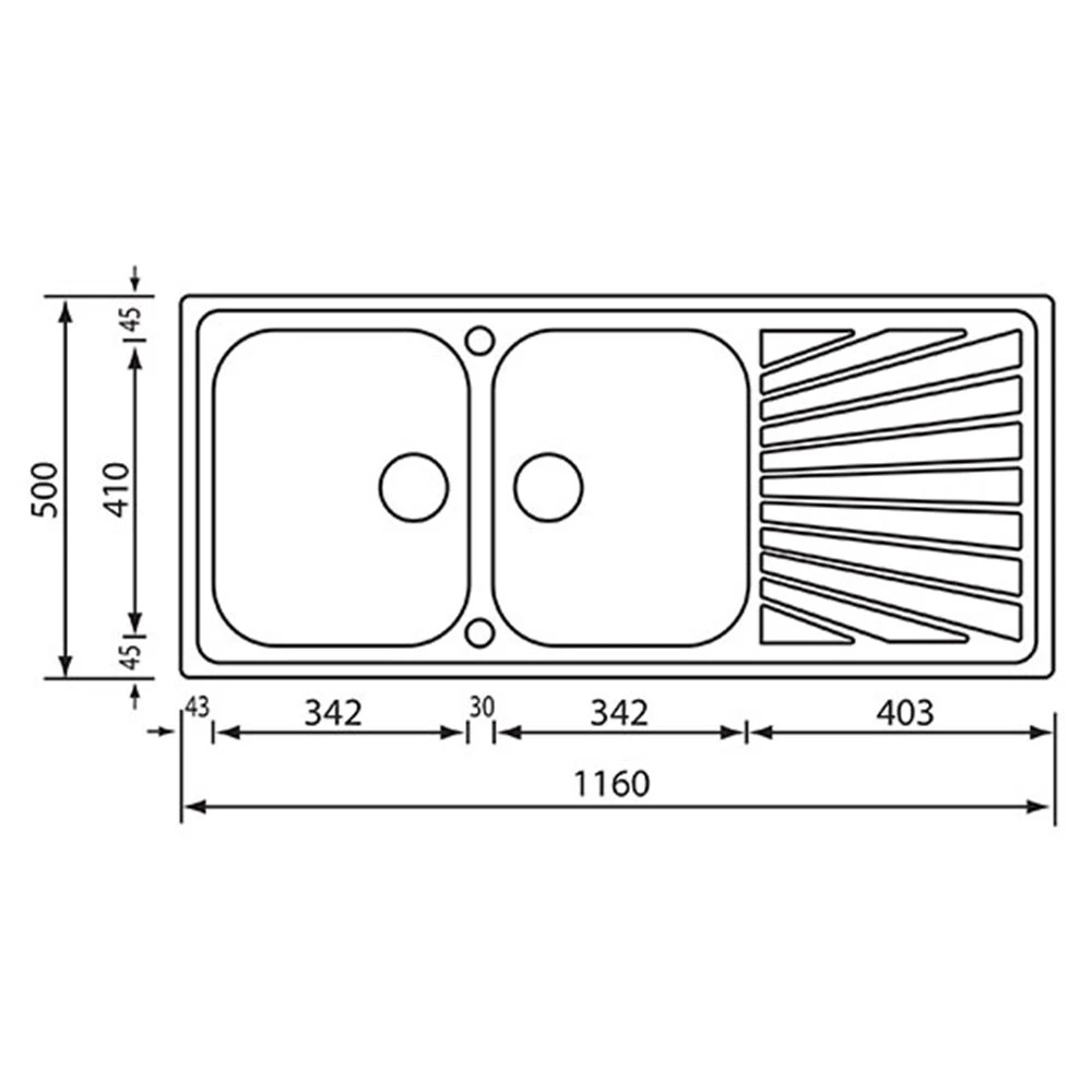Νεροχύτης ανοξείδωτος σαγρέ SANITEC COMETA 11467 116x50 2 Νεροχύτης ανοξείδωτος σαγρέ SANITEC COMETA 11467 116x50 - Image 2