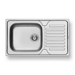 Νεροχύτης ανοξείδωτος σαγρέ ένθετος PYRAMIS DORIAN 1B 1D 86x50 105061501