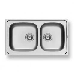 Νεροχύτης ανοξείδωτος σαγρέ ένθετος PYRAMIS DORIAN 2B 86x50 107169701