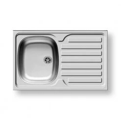 Νεροχύτης ανοξείδωτος σατινέ PYRAMIS INTERNATIONAL 1B 1D 80x50 100107701