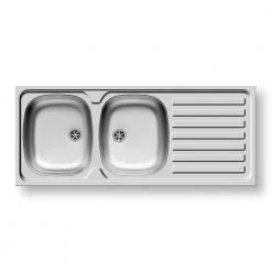 Νεροχύτης ανοξείδωτος σατινέ PYRAMIS INTERNATIONAL 2B 1D 120x50 100103701