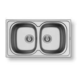 Νεροχύτης ανοξείδωτος σατινέ PYRAMIS SPARTA 2B 86x50 100133001