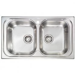 Νεροχύτης ανοξείδωτος σατινέ SANITEC ATLANTIC 10544 86x50