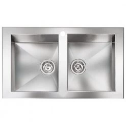 Νεροχύτης ανοξείδωτος σατινέ SANITEC PUNTO QUADRA 10904 86x50