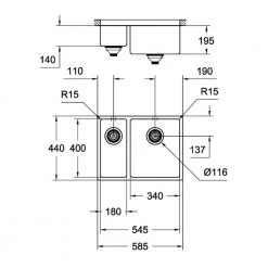 Νεροχύτης ανοξείδωτος υποκαθήμενος GROHE K 700 58,5x44 31576SD0 -Ανοξείδωτοι Κατάστημα νεροχύτης ανοξείδωτος υποκαθήμενος grohe k 700 585x44 31576sd0 4