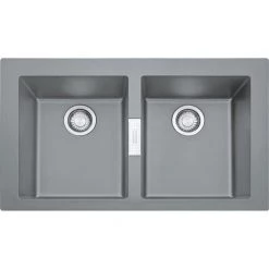 Νεροχύτης συνθετικός ένθετος FRANKE SIRIUS 2 620 86x50 Titanium Silver 3184101004