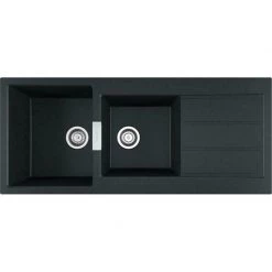 Νεροχύτης συνθετικός ένθετος FRANKE SIRIUS 2 621 116x50 Carbon Black 3149000233