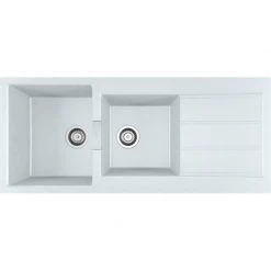 Νεροχύτης συνθετικός ένθετος FRANKE SIRIUS 2 621 116x50 Polar White 3149000235