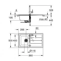 Σετ νεροχύτη με μπαταρία ντους GROHE K 500 86x50 31573SD0 9 Σετ νεροχύτη με μπαταρία ντους GROHE K 500 86x50 31573SD0 -Ανοξείδωτοι Κατάστημα σετ νεροχύτη με μπαταρία ντους grohe k 500 86x50 31573sd0 4
